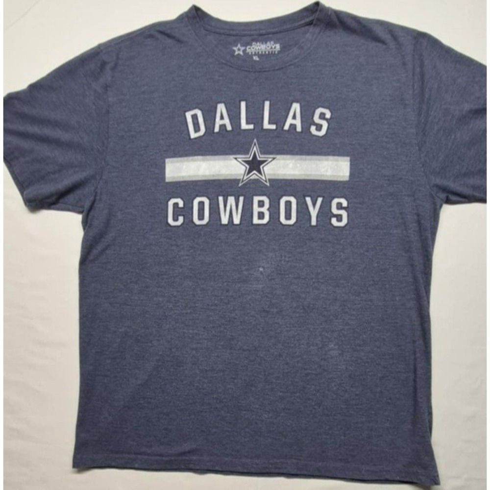 Dallas Cowboys Authentic men's NFL blue t-shirt game day team‎ logo sz. XL
